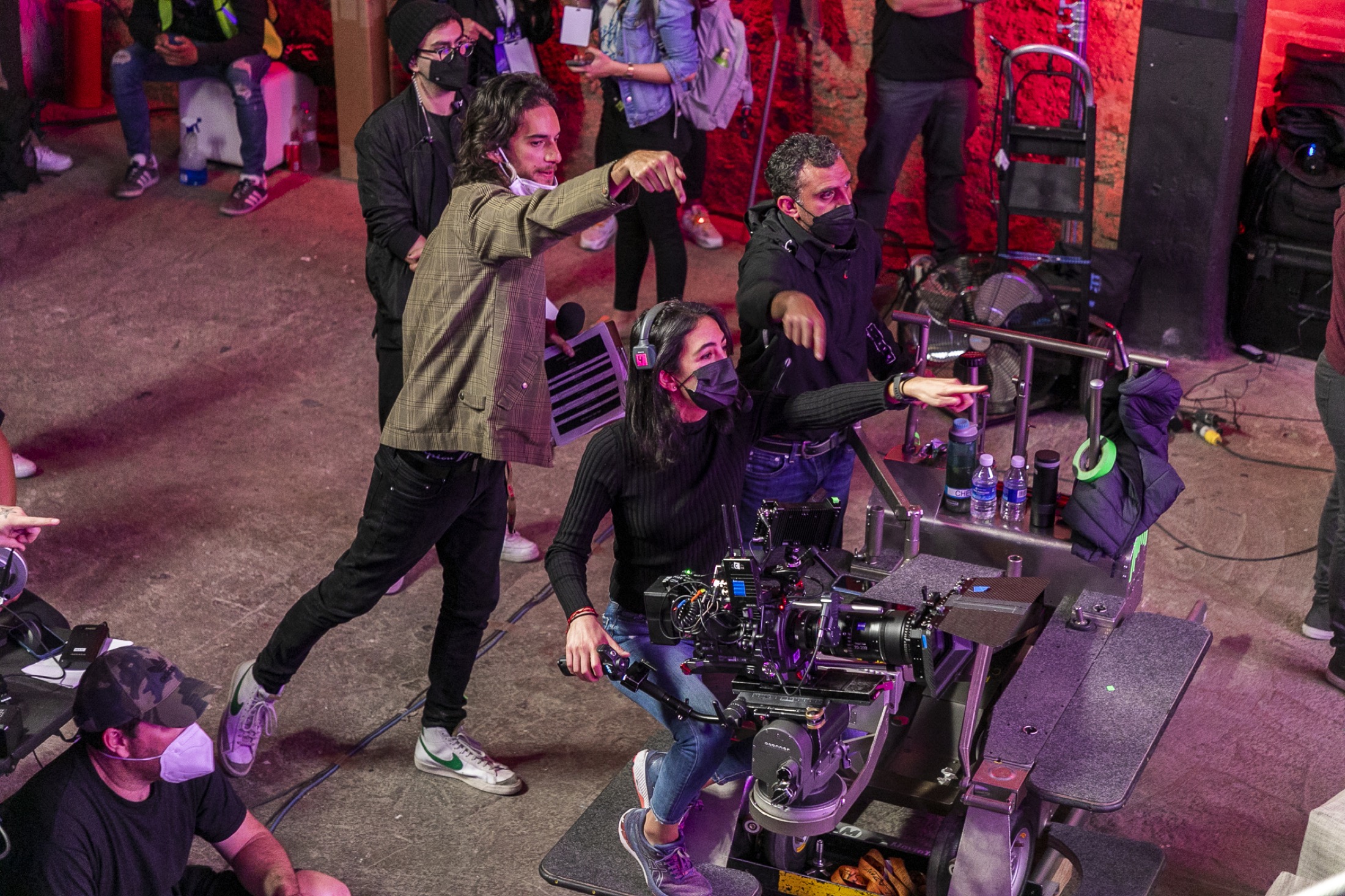 Romero & Braas crew directing on set